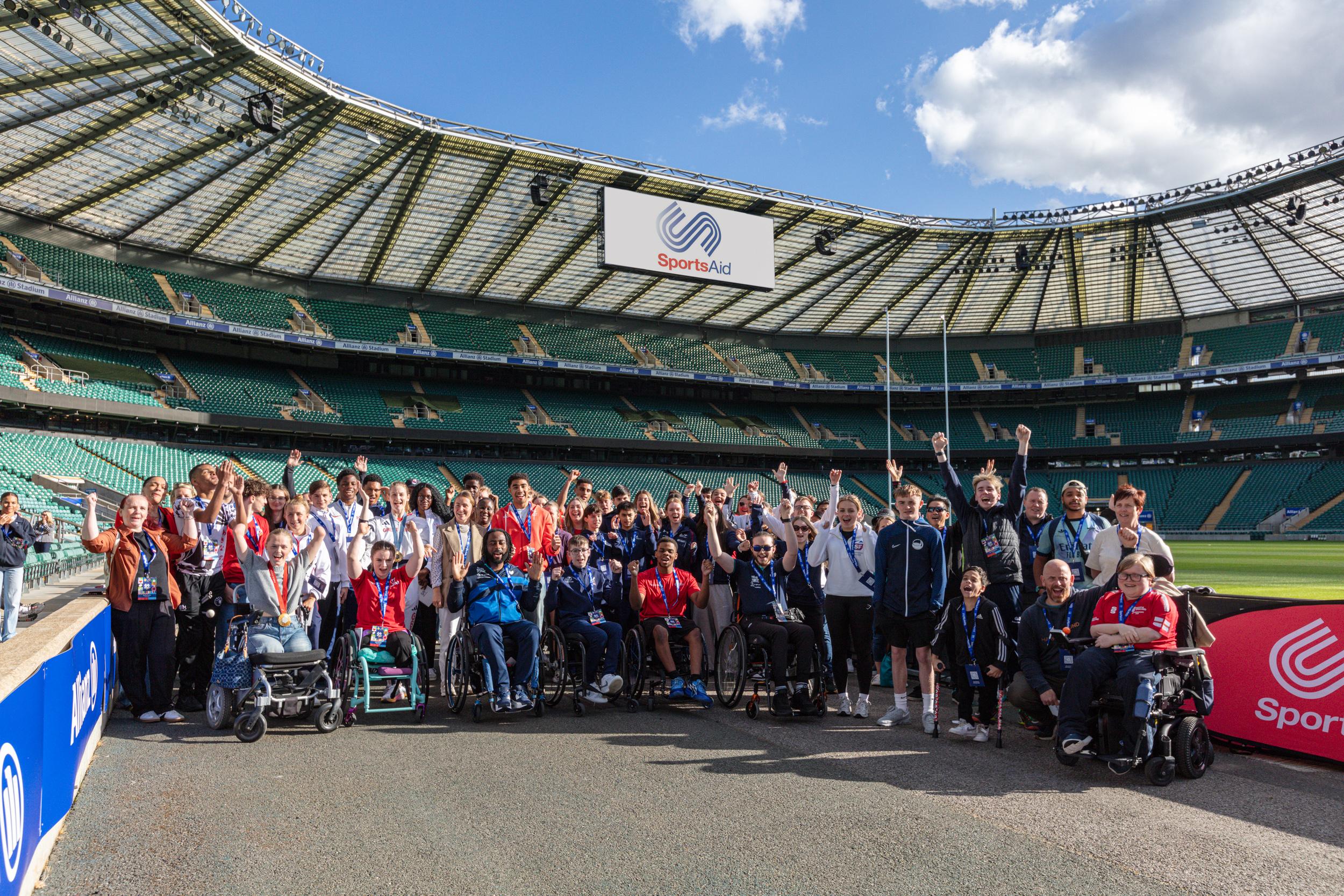 SportsAid live group cheering